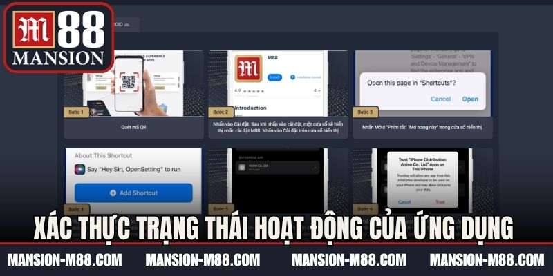 Xác thực trạng thái hoạt động của ứng dụng